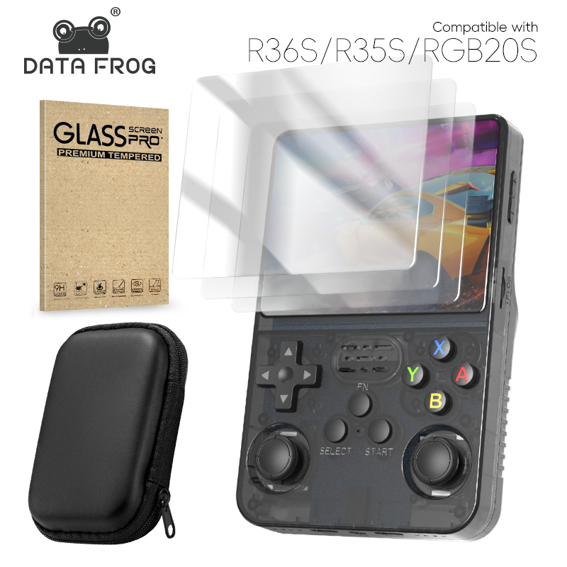 Retro Gaming Images - البيانات الضفدع R36S حامي الشاشة الزجاج