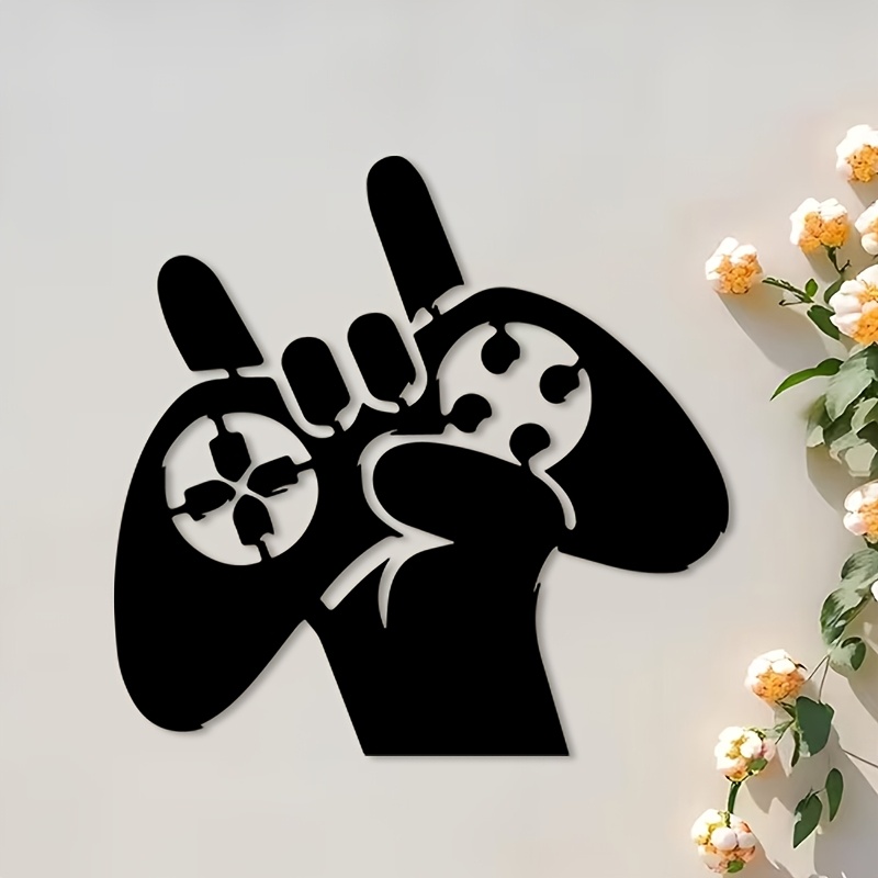 Retro Gaming Gifts - لوحة جدارية معدنية بتصميم يد تحكم