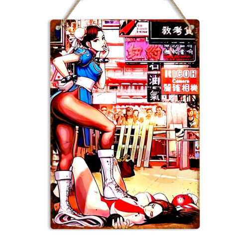 Retro Gaming Gifts - لوحة جدارية معدنية بتصميم تشون لي