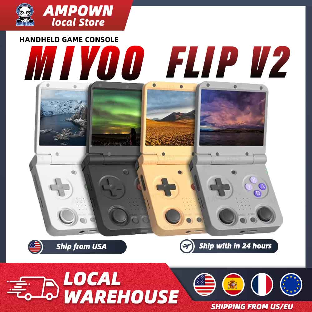 Retro Gaming On Linux - جهاز ألعاب محمول MIYOO Flip V2