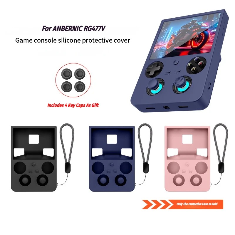 Retro Gaming Handheld 2026 - غطاء حماية سيليكون لجهاز ANBERNIC RG477V،