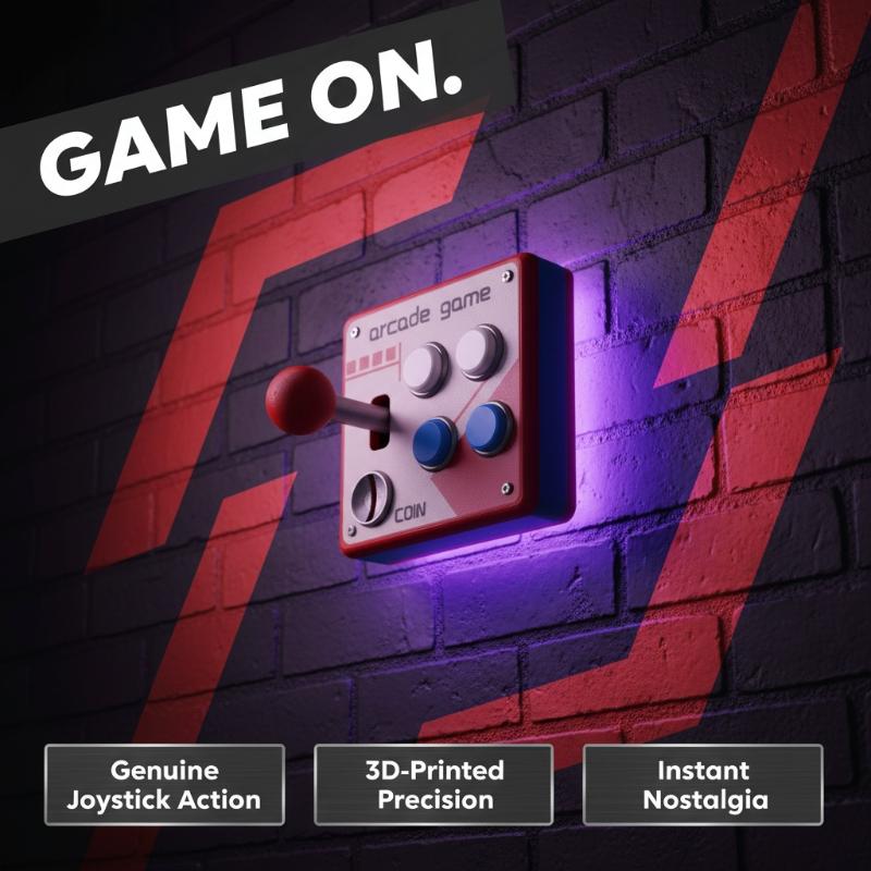 Retro Gaming Gifts - لوحة أزرار ألعاب الأركيد الكلاسيكية، ديكور