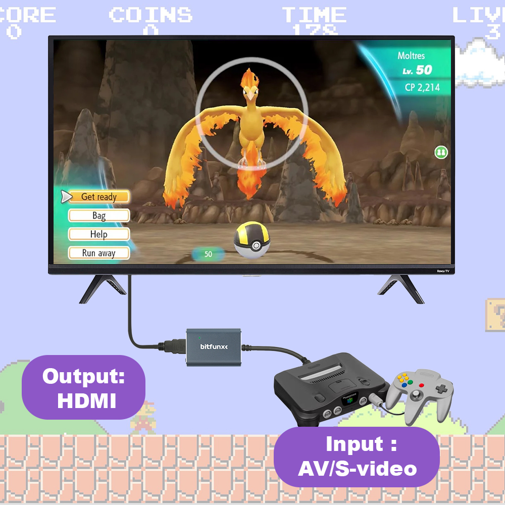 محول فيديو Bitfunx 720P Svideo - مراجعة Retro Gaming Kiosk وسعره