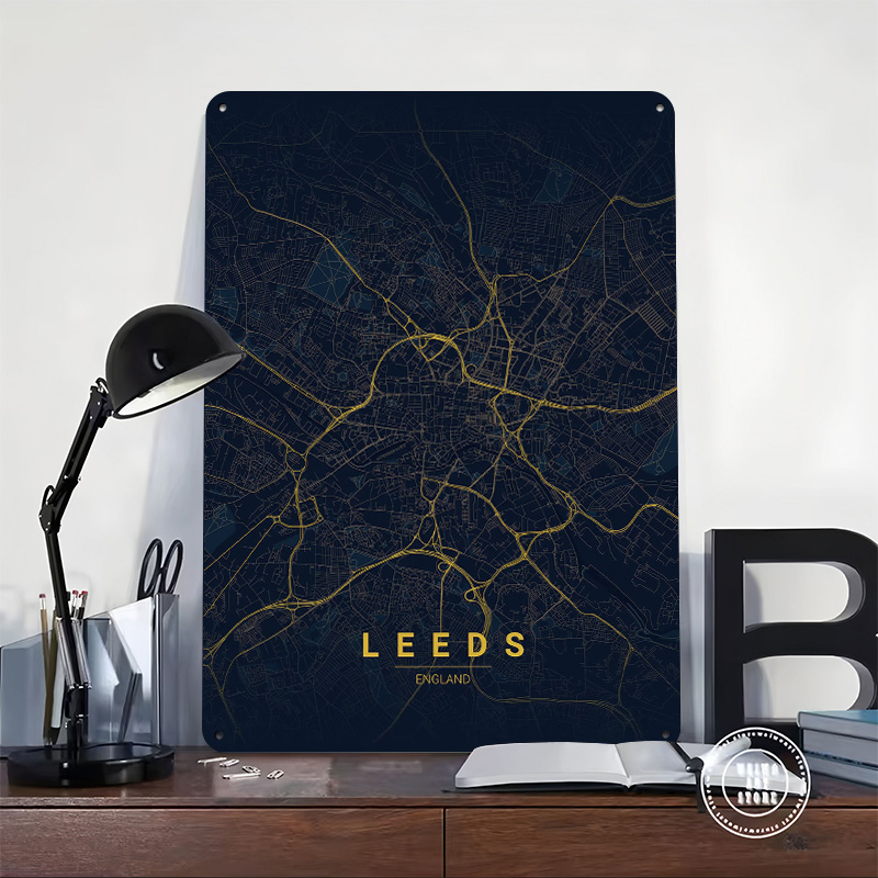 لوحة فنية لخريطة مدينة ليدز في - مراجعة Retro Gaming Leeds وسعره