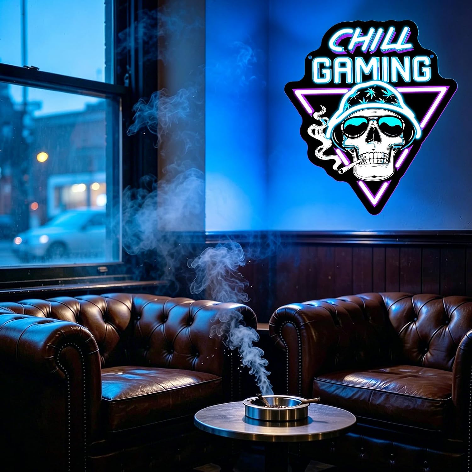    لافتة نيون LED على شكل جمج - مراجعة Retro Gaming Bar وسعره