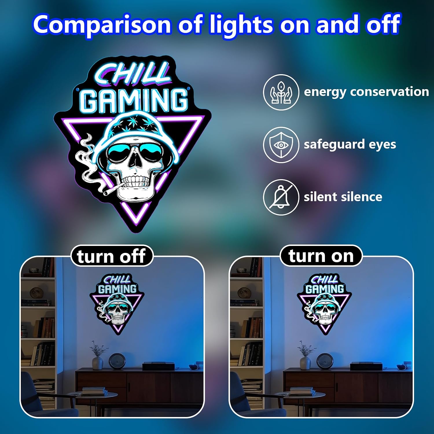    لافتة نيون LED على شكل جمج - مراجعة Retro Gaming Bar وسعره