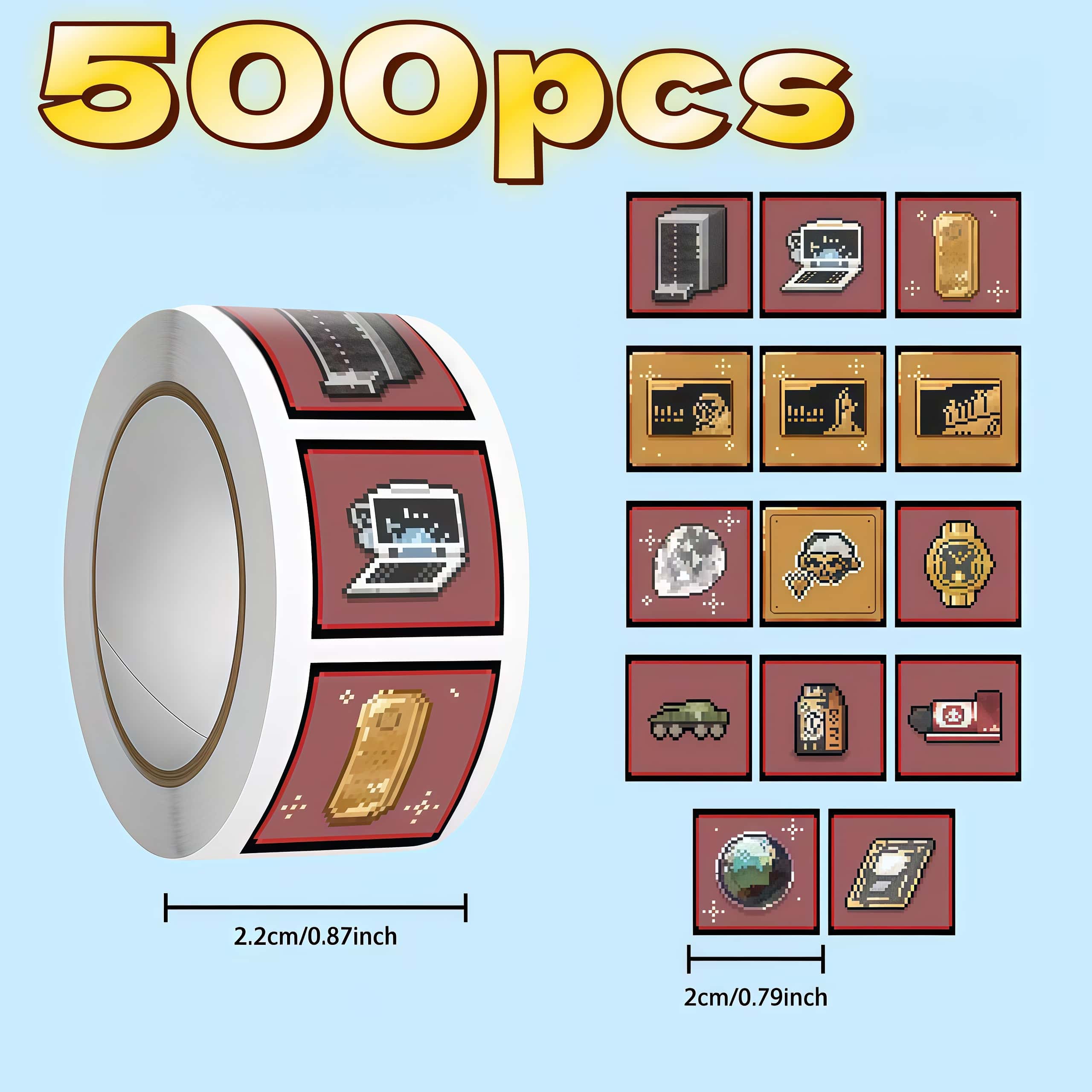 500 قطعة من ملصقات دلتا جيم بي - مراجعة Retro Gaming Bar وسعره